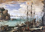 Paul Bril View of a Port painting